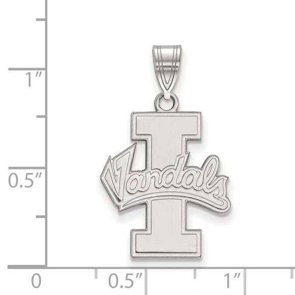 10k White Gold U. of Idaho Large Logo Pendant - Picture 2 of 4
